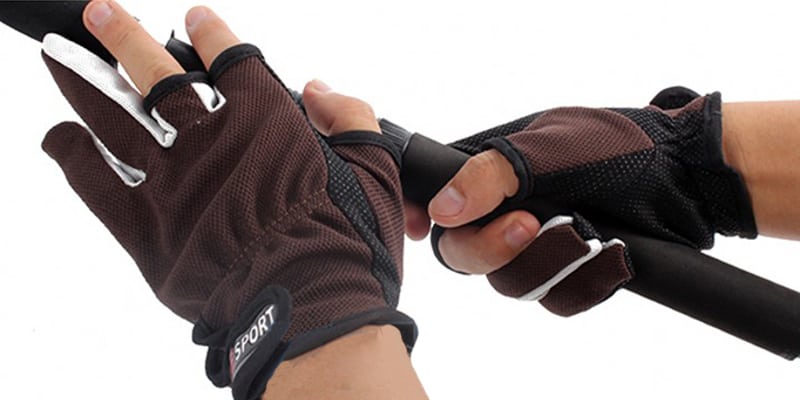 Milisten 1 par de guantes de pesca antideslizantes guantes reflectantes  profesionales 3 guantes protectores de corte de dedos para pesca al aire  libre