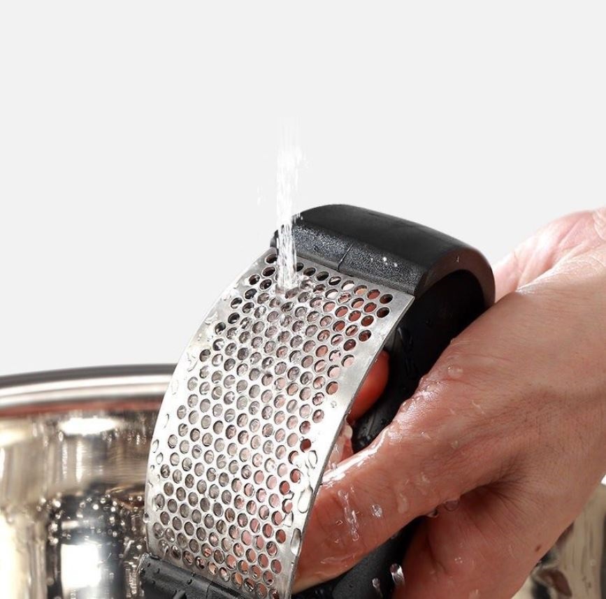Prensador de ajo Manual multifunción, cortador de molienda de ajo curvo,  prensas de ajo de acero inoxidable, herramienta de utensilios de cocina